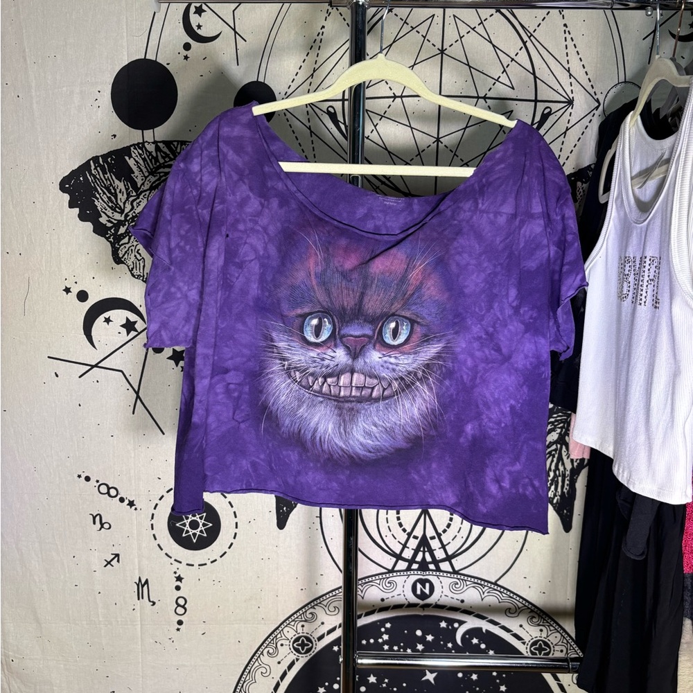Cheshire Cat Oversized Purple T-shirt